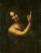 Leonardo  Da Vinci John the Baptist oil painting on canvas